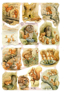 KIILTOKUVA °"BEATRIX POTTER"°... ORAVAPERHE / MLP1785