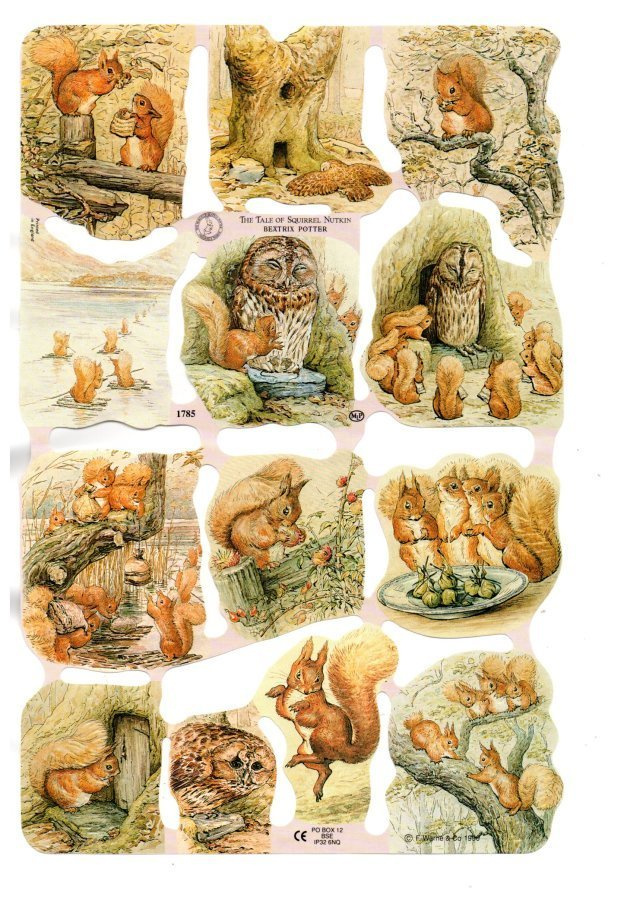 KIILTOKUVA °"BEATRIX POTTER"°... ORAVAPERHE / MLP1785