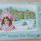 Nuori leidi huvilan pihassa, Uusi Vuosi 1910, p. 1909 - pikkukuva 1