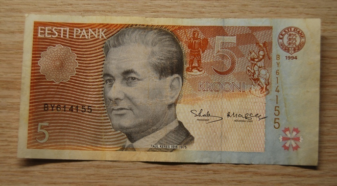 ESTONIA, Viro 5 krooni 1994 Paul Keres