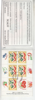 1992 Ystävyydellä kokonainen vihko leimattuna.