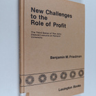 Benjamin M. Friedman : New challenges to the role of prof... - pikkukuva 1