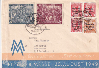 SAKSA NL,N VYÖHYKE 1949 LEIPZIGER MESSE KUORI