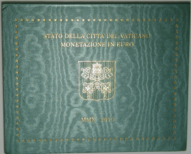 2010 VATIKAANI  virallinen BU sarja 1c - 2euro.