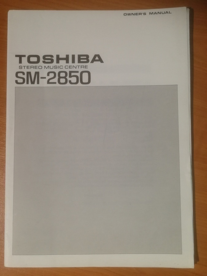 Toshiba SM-2850 käyttöohjeet