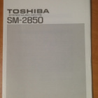 Toshiba SM-2850 käyttöohjeet - pikkukuva 1