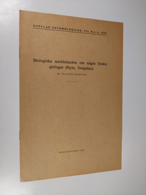 Biologiska meddelanden om några finska getingar (Hym., Ve...