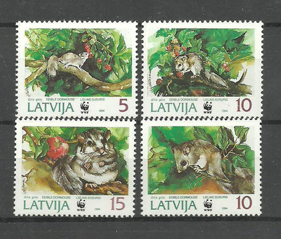 ELÄIMET eläinaihe WWF-sarja LATVIA 1994 **