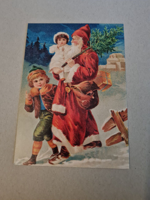 Joulupukki lasten kanssa