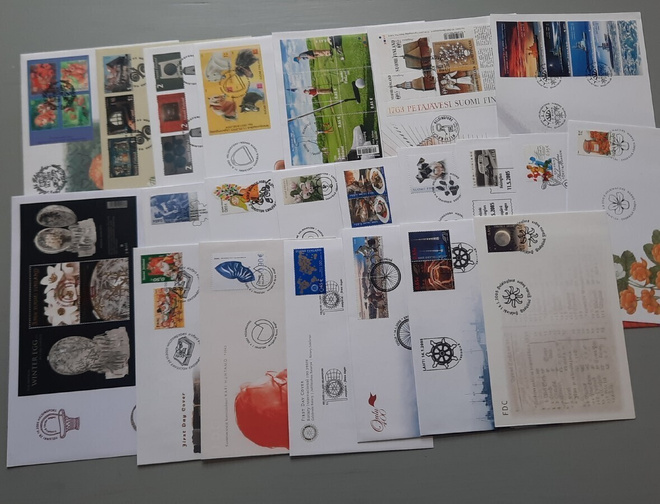 FDC Suomi erä 2005, 22eril, vihko, blokki ym