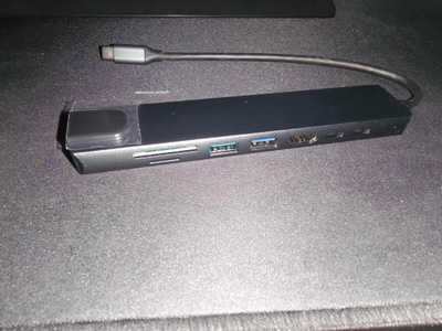 USB 8 In 1 Type C To 4k HdTV Hub Adapter With Sd Tf Rj45