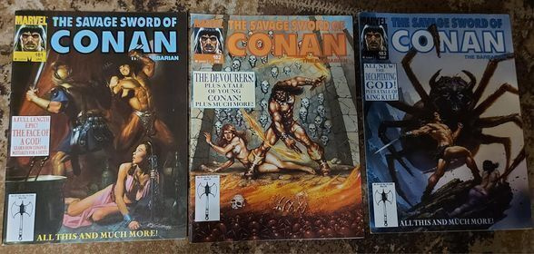 Marvel Savage sword of Conan the barbarian #181, #182 , #183
