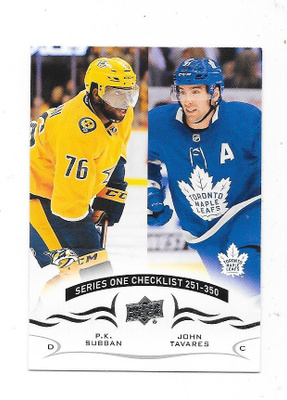 2018-19 Upper Deck #449 P.K.Subban & John Tavares