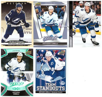5 x  ANTHONY CIRELLI Tampa Bay, Syracosa Crunch