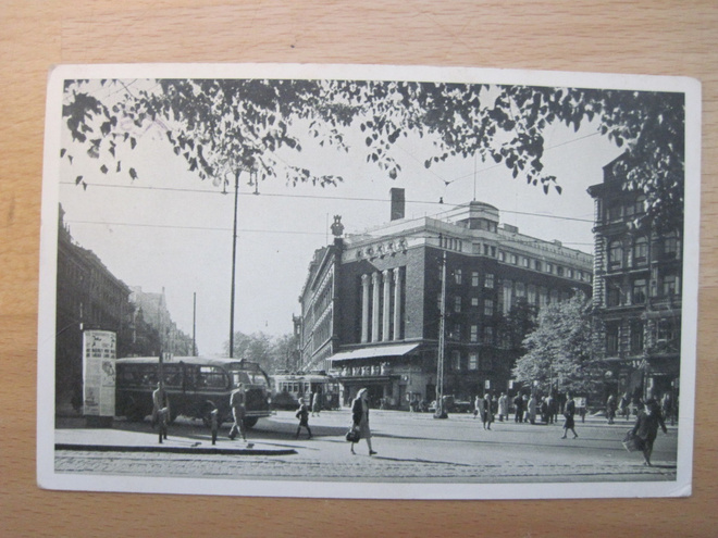 VANHA Postikortti Helsinki Raitiovaunu 1955