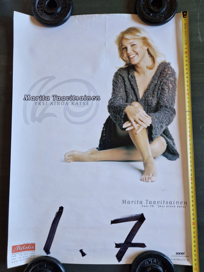 Marita Taavitsainen keikkajuliste 59. 60×42cm