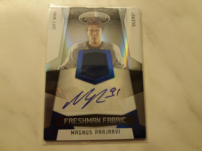 2010-11 Certified Mirror Blue Jersey Autograph /50 Paajarvi