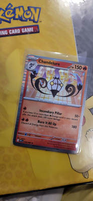Chandelure #18 Pokemon Black Bolt RARE HOLOGRAPHIC card