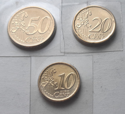 Suomi 10c,20c,50c, v. 2002, unc