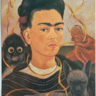 FRIDA KAHLO/Omakuva pienen apinan kanssa 1945/14,2 x 18,8 cm - pikkukuva 1
