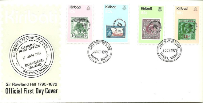 FDC EPK KIRIBATI Tyynimeri filatelia-aihe 1979
