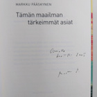 Markku Pääskynen : Tämän maailman tärkeimmät asiat (signe... - pikkukuva 3