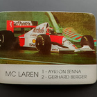 1991 Formula 1 calendar card Ayrton Senna/Gerrard Berger - pikkukuva 1