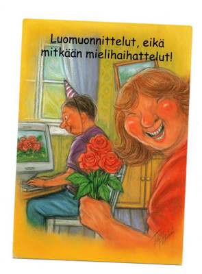 °°LUOMUONNITTELUT, EIKÄ MITKÄÄN...°° -KORTTI / (Hörölä)