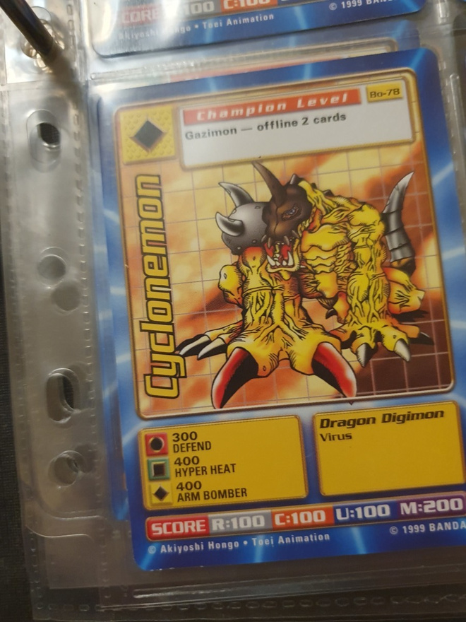 [Mint] 1999 Bandai Digimon - Non Holo card Bo-78