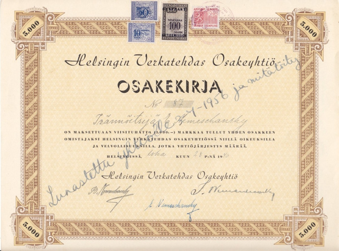 OKK 1940 Helsingin Verkatehdas Oy, Helsinki