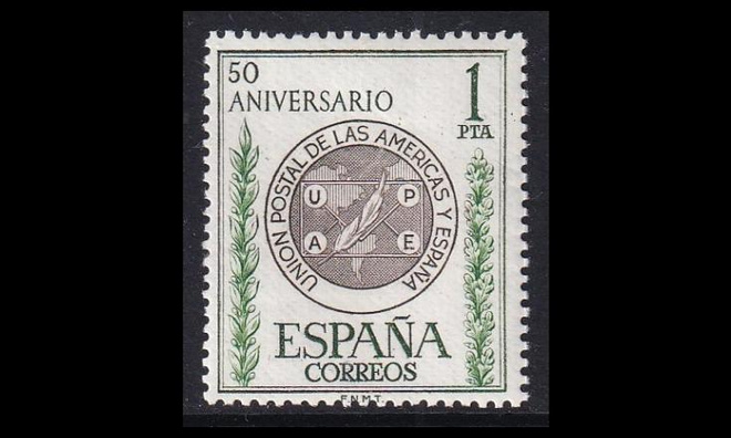 Espanja 1354 ** Amerikan-Espanjan postiliitto 50v (1962)
