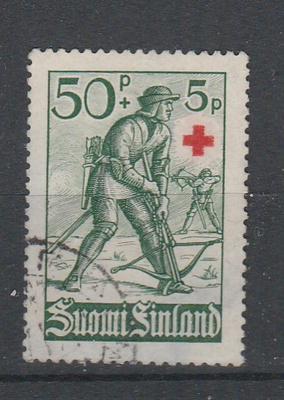 Suomi 1940, PR merkki 50p+5p, , leimattu
