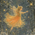 Talvikeiju lumisessa metsässä - pikkukuva 1