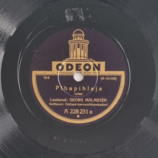 Savikiekko 1933 - A. Aimo - Odeon A 228231