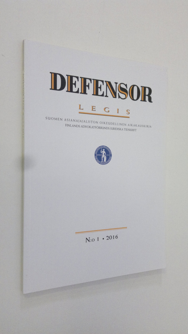 Defensor legis 1/2016 : Suomen asianajajaliiton äänenkann...
