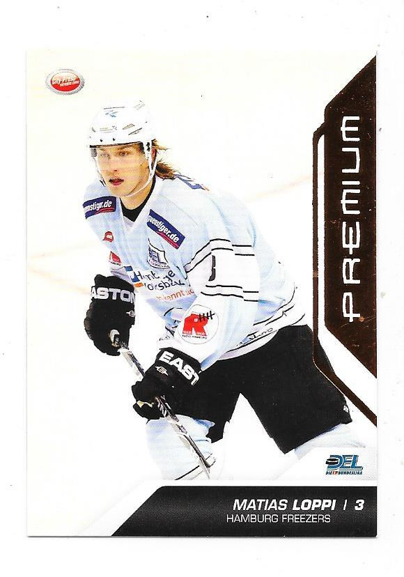 2009-10 DEL GOLD #183 Matias Loppi , Hamburg  , Pelicans