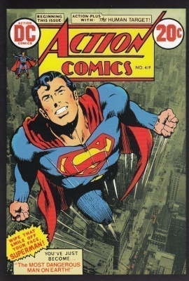 Supermies, Action Comics (postikortti)