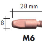 Virtasuutin M6x1,0x28mm CuCrZr 10 kpl pussi - pikkukuva 3