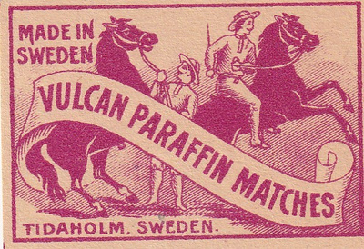 Vulcan Paraffin Matches, Sweden,  Hevonen   s2