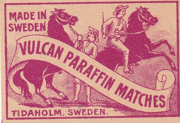 Vulcan Paraffin Matches, Sweden,  Hevonen   s2