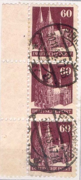 BRD Mi 93 II WB 3-rivilö (kentät 11,21,31)