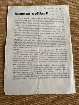 WW2 Venäläisten lentolehtinen 2