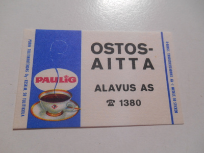 TT Etiketti Paulig Ostos-aitta Alavus as
