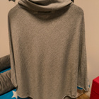 Kappahl harmaa kauluksellinen poncho one size - pikkukuva 2
