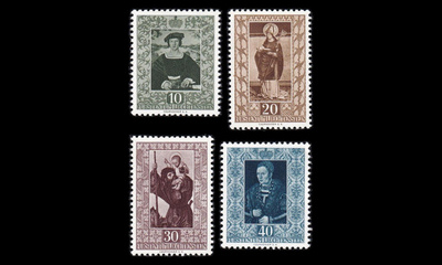 Liechtenstein 311-4 ** Kuninkaallinen taidegalleria (1953)