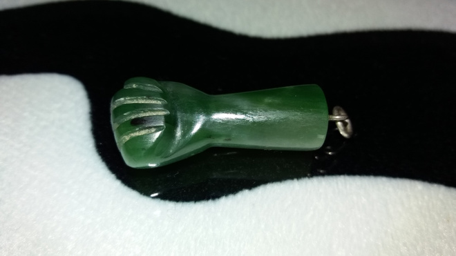 Vintage Jade hand Evil Eye Fist Charm jade kivi riipus