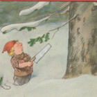 R Högfeldt Tontut puun kaadossa - pikkukuva 1