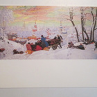 KULKEMATON BORIS KUSTODIEV ÖLJYMAALAUKSESTA KORTTI - pikkukuva 1