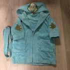 Turkoosi poikien kylpytakki koossa 86cm - pikkukuva 1