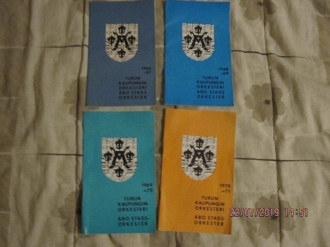Turun kaupunginorkesteri 1966-1971 ohjelmalehtiset
